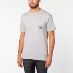 Stamp Pocket Tee // Grey + Navy (XS)
