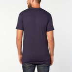 Stamp Tee // Navy + White (M)