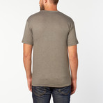 Stamp Tee // Grey + Red (XS)