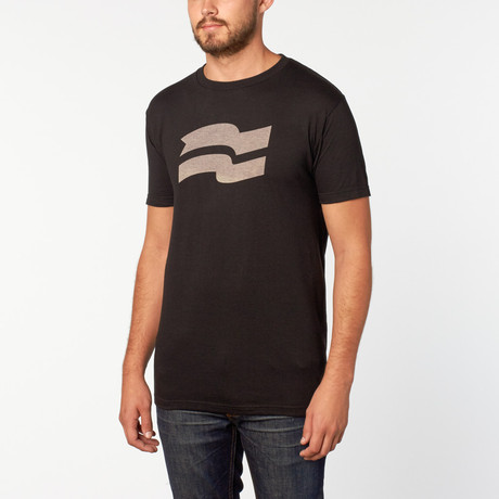 Flag Tee // Black + White (XS)