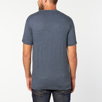 Stacked Tee // Navy + White (L)