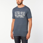 Stacked Tee // Navy + White (L)