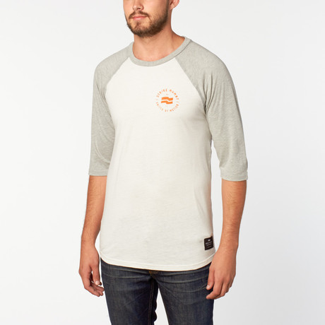 Third Base 3/4 Numeric Raglan // White + Lunar (XS)