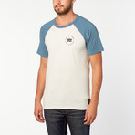 Staple Numeric Raglan // White + Cypress (S)