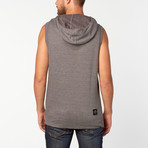 Precision Sleeveless Subscript Hoodie // Grey (XL)