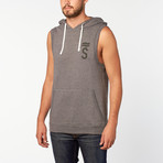 Precision Sleeveless Subscript Hoodie // Grey (XL)