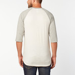 Third Base 3/4 Raglan // White + Lunar (XS)