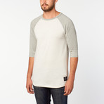 Third Base 3/4 Raglan // White + Lunar (XS)