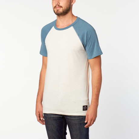 Staple Raglan // White + Cypress (XS)