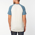 Staple Raglan // White + Cypress (XL)