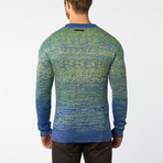 Korqi-Bloom Sweater // Green + Blue (S)