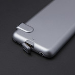 Ultra-Thin Charging Case // Space Grey + Tempered Glass (iPhone 6)