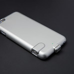 Ultra-Thin Charging Case // Silver + Tempered Glass (iPhone 6)