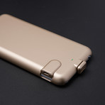 Ultra-Thin Charging Case // Gold + Tempered Glass (iPhone 6)