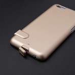 Ultra-Thin Charging Case // Gold + Tempered Glass (iPhone 6)