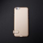 Ultra-Thin Charging Case // Gold + Tempered Glass (iPhone 6)