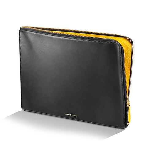 Wellbank Leather Document Case // Black