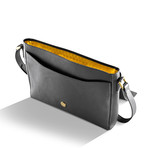 Hulme Leather Cross Body Bag // Black