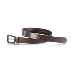 Carington Branded Rivet Leather Belt // Brown (40)