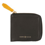 Withington Leather Coin Wallet // Black + Yellow