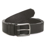 Trafford Branded Rivet Leather Belt // Black (38)