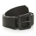 Vickershaw Branded Rivet Leather Belt // Black (36)