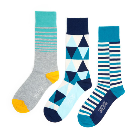 Serenity Glacier Socks // Pack of 3