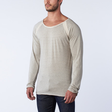 Maier Longsleeve Raglan // Taupe Stripe (S)
