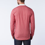 Pequod Longsleeve Woven // Red + White Stripe (S)