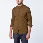 Carpenter Longsleeve Woven // Dark Olive (S)