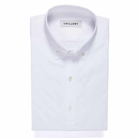 Button-Down Dress Shirt // White Oxford (Traditional 15 Neck, 32-33 Sleeve)