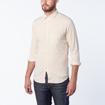 Emerson Longsleeve Woven // Tan + White Check (XL)