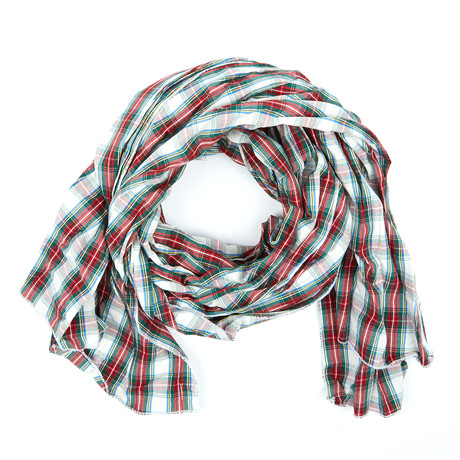 Scarf // White + Green