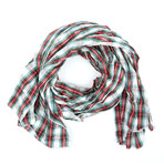 Scarf // White + Green