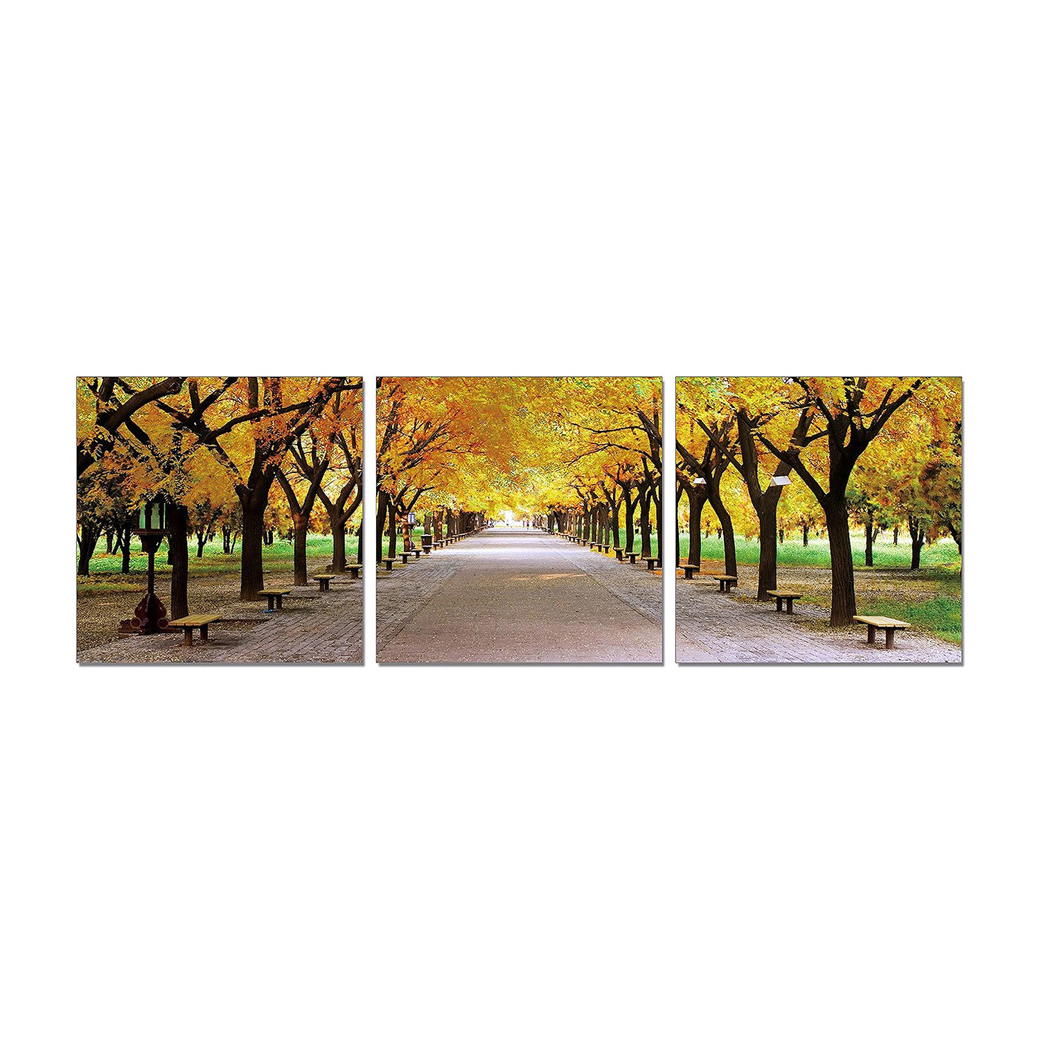 Autumn in the Park - Landscape Triptychs - Touch of Modern