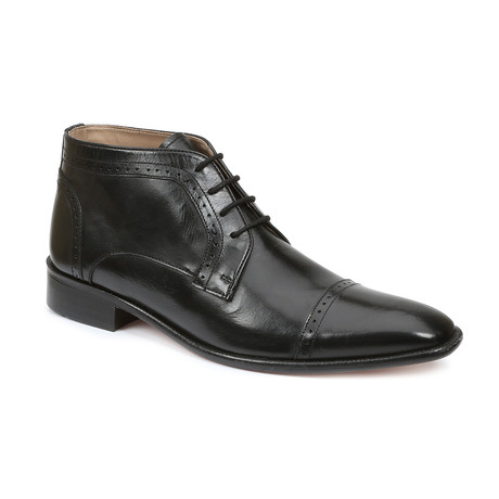 Duran Semi-Brogue Dress Shoe // Black (US: 7)