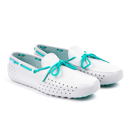 The Senna Boat Shoe // Gallery Grey + Poolside Green (US: 7)