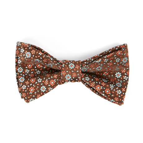 Milligan Flowers Bow Tie  // Brown