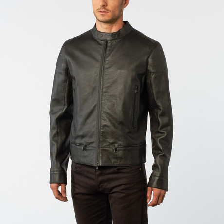 Motocross Leather Jacket // Black (Euro: 48)