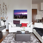 Urban Stretch Series // NYC Purple Night // Canvas Print (18"H x 26"L x 0.75"D)
