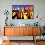 Urban Stretch Series // Manhattan Night // Canvas Print (26"H x 40"L x 0.75"D)