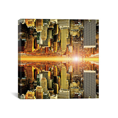 Double Sided Series // Manhattan // Canvas Print (18"H x 18"L x 0.75"D)