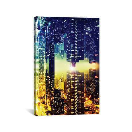 Double Sided Series // Manhattan Skyscapers // Canvas Print (26"H x 18"L x 0.75"D)