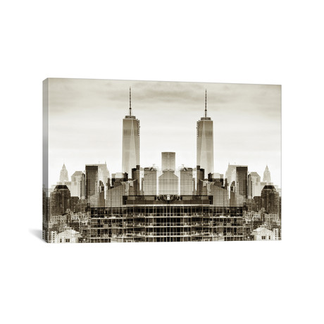 New York Reflection Series // One World Trade Center // Canvas Print (18"H x 26"L x 0.75"D)