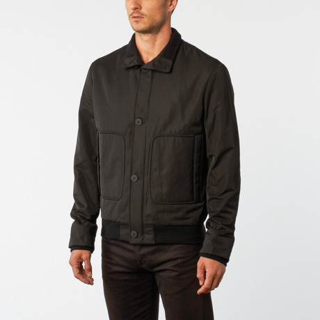 Blouson Knit Cuff Jacket // Black (Euro: 46)