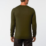 V-Neck Basic Sweater // Green (2XL)