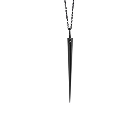 Spike Pendant // Black With Black Diamond (Large)