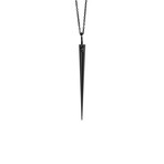 Spike Pendant // Black With Black Diamond (Large)