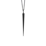 Spike Pendant // Black With Black Diamond (Large)