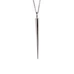 Premium 14K White Gold Spike Pendant (Small)